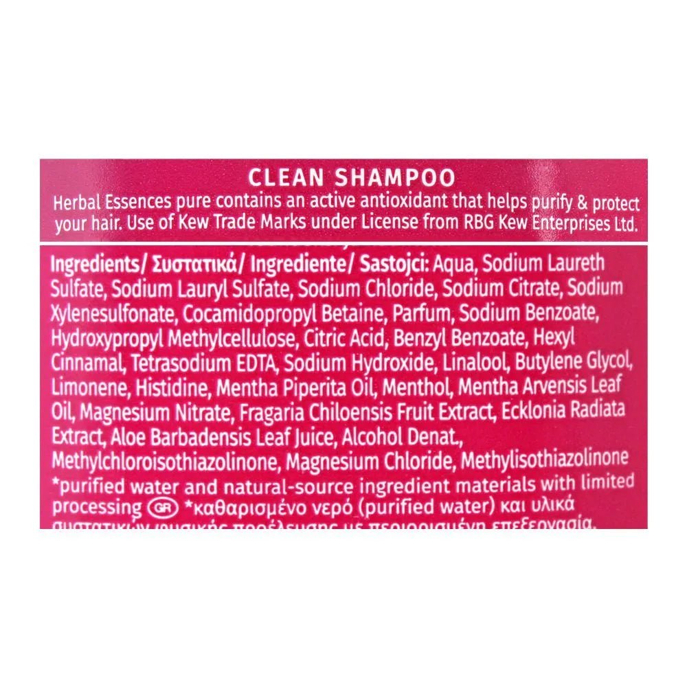 Herbal Essences Bio:Renew Pure White Strawberry & Sweet Mint Clean Volumizing Shampoo – 400 ml - Rumaisas