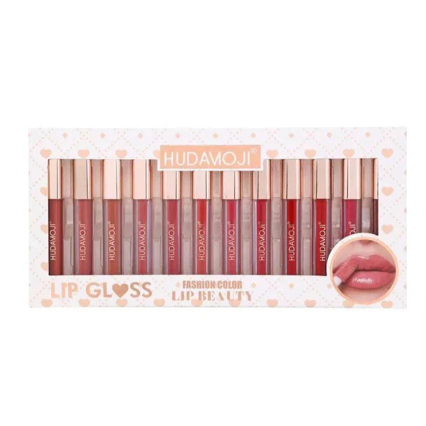 Hudamoji Fashion Color Lip Beauty Lip Gloss Pack of 12 - Rumaisas