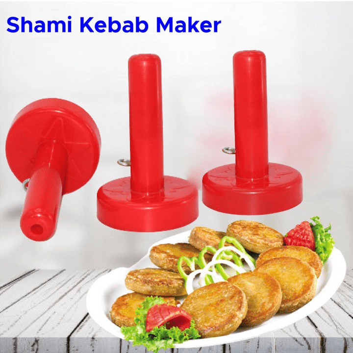 Kabab Maker Set of 3 Pcs (Heart, Star and Round) (random color - Rumaisas
