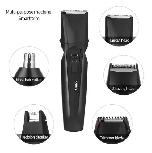 Kemei KM - 640 Multifunction Hair Clipper 8 In 1 Grooming Kit - Rumaisas
