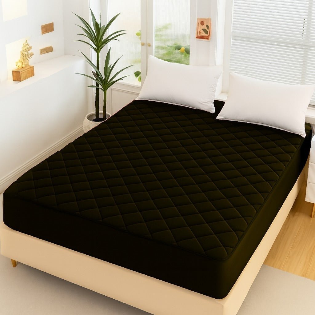 King Size Duvet Quilted Cotton Waterproof Mattress Protector Cover - Rumaisas
