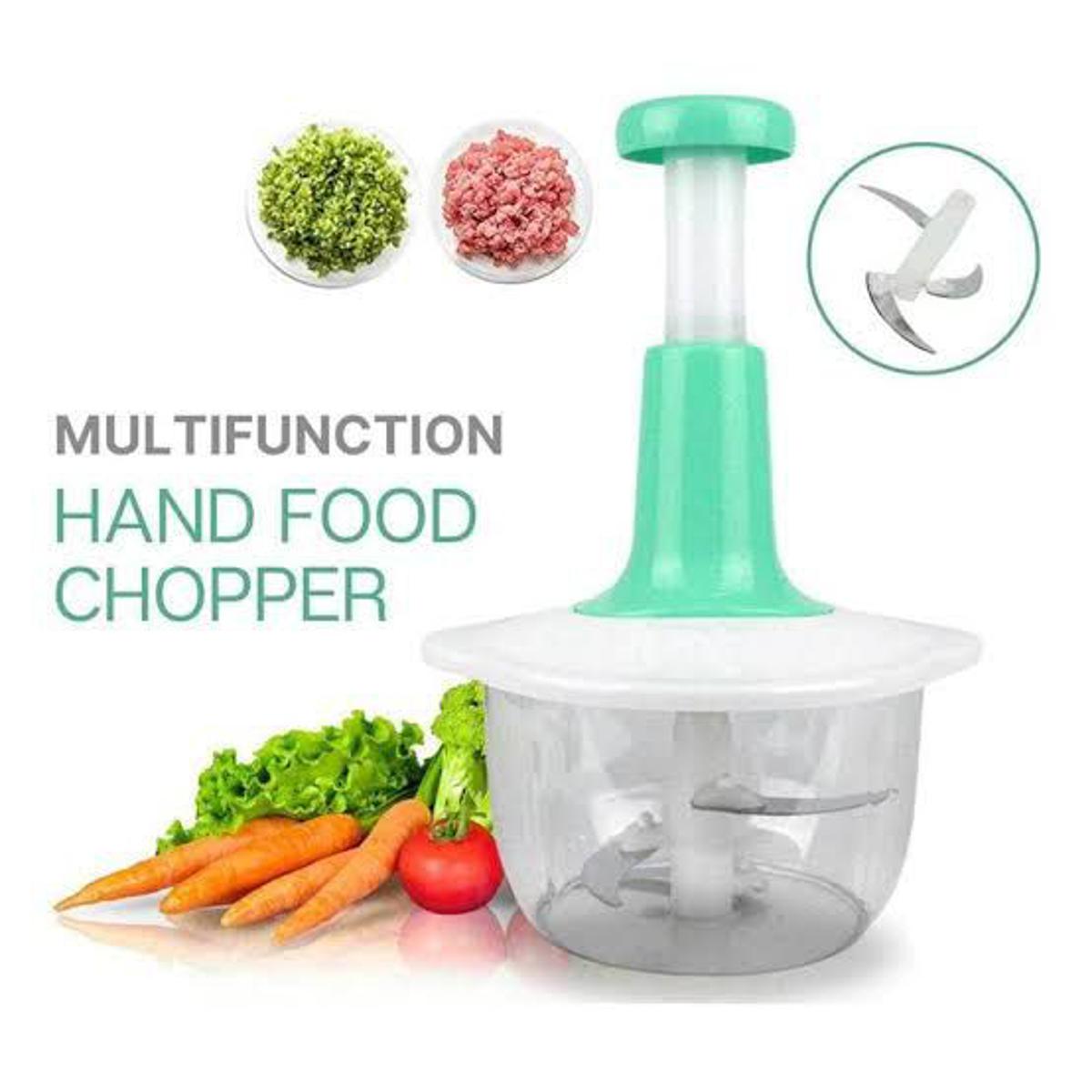 Manual Hand Push Chopper | Multi - functional Vegetable Meat Grinder, Grater, Chopper - 2L (Random Color) - Rumaisas
