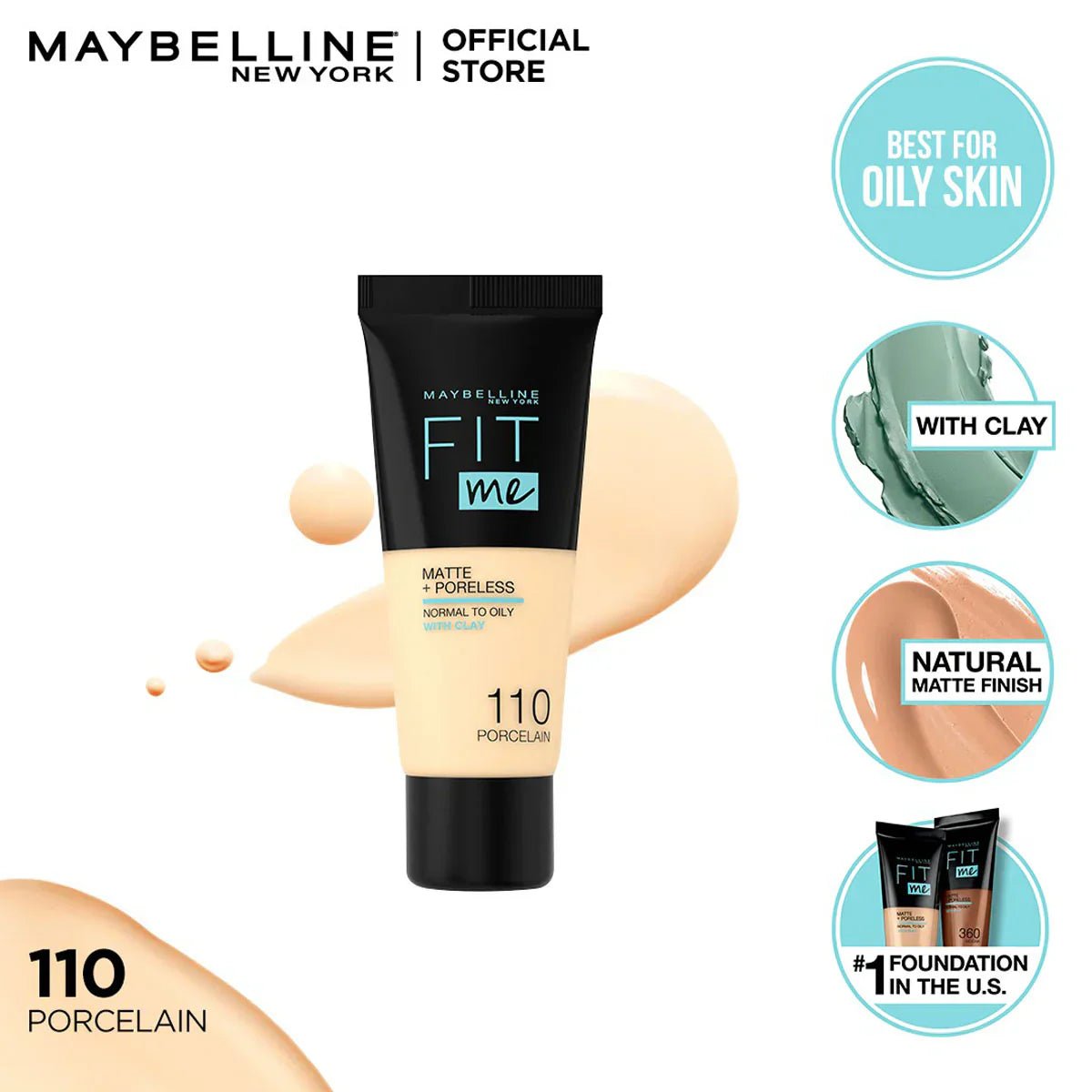Maybelline - Fit Me Liquid Foundation Matte & Poreless - Rumaisas