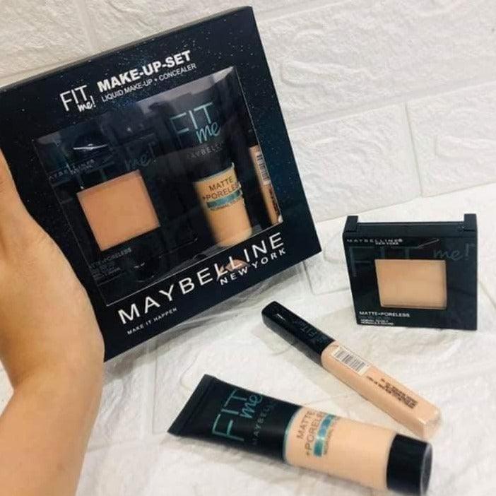 Maybelline Fit Me Makeup Set – Liquid Foundation, Powder, and Concealer - Rumaisas