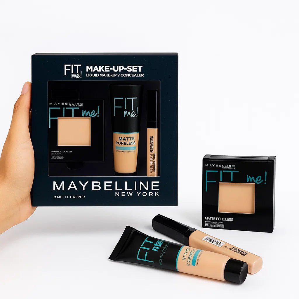 Maybelline Fit Me Makeup Set – Liquid Foundation, Powder, and Concealer - Rumaisas
