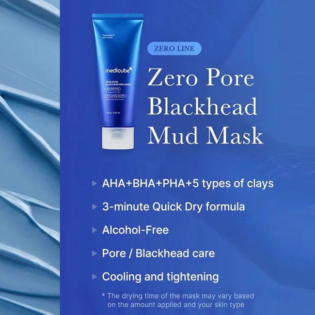 Medicube Zero Pore Blackhead Mud Mask - 100g - Free Applicator - Rumaisas