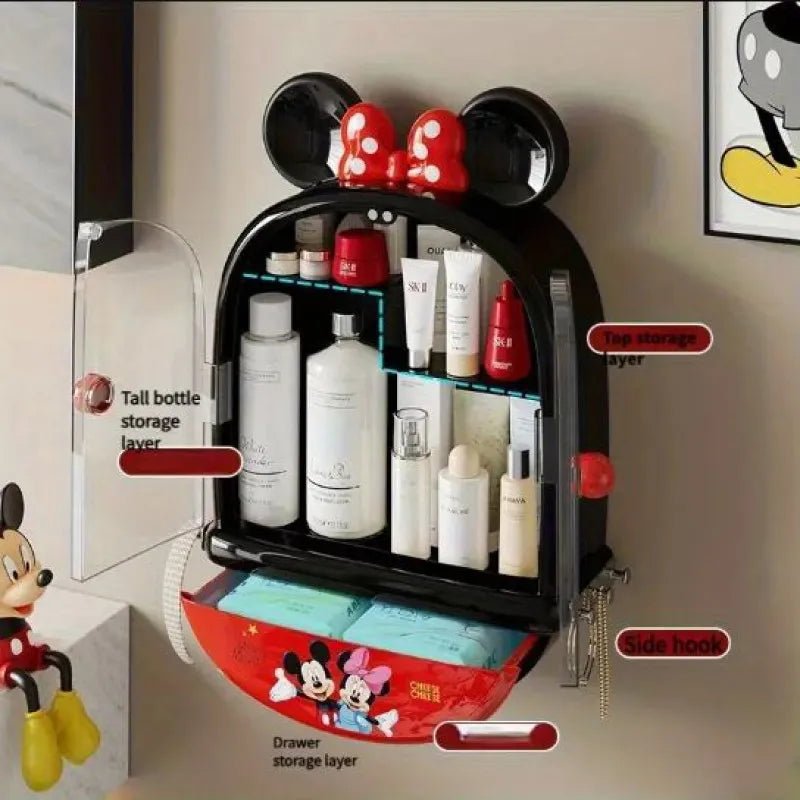 Mickey & Minnie Mouse No - Drill Wall - Mounted Cosmetic Organizer - Rumaisas