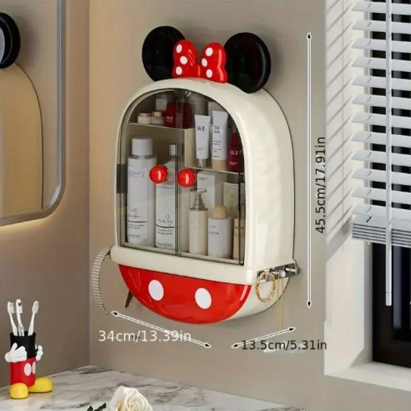 Mickey & Minnie Mouse No - Drill Wall - Mounted Cosmetic Organizer - Rumaisas