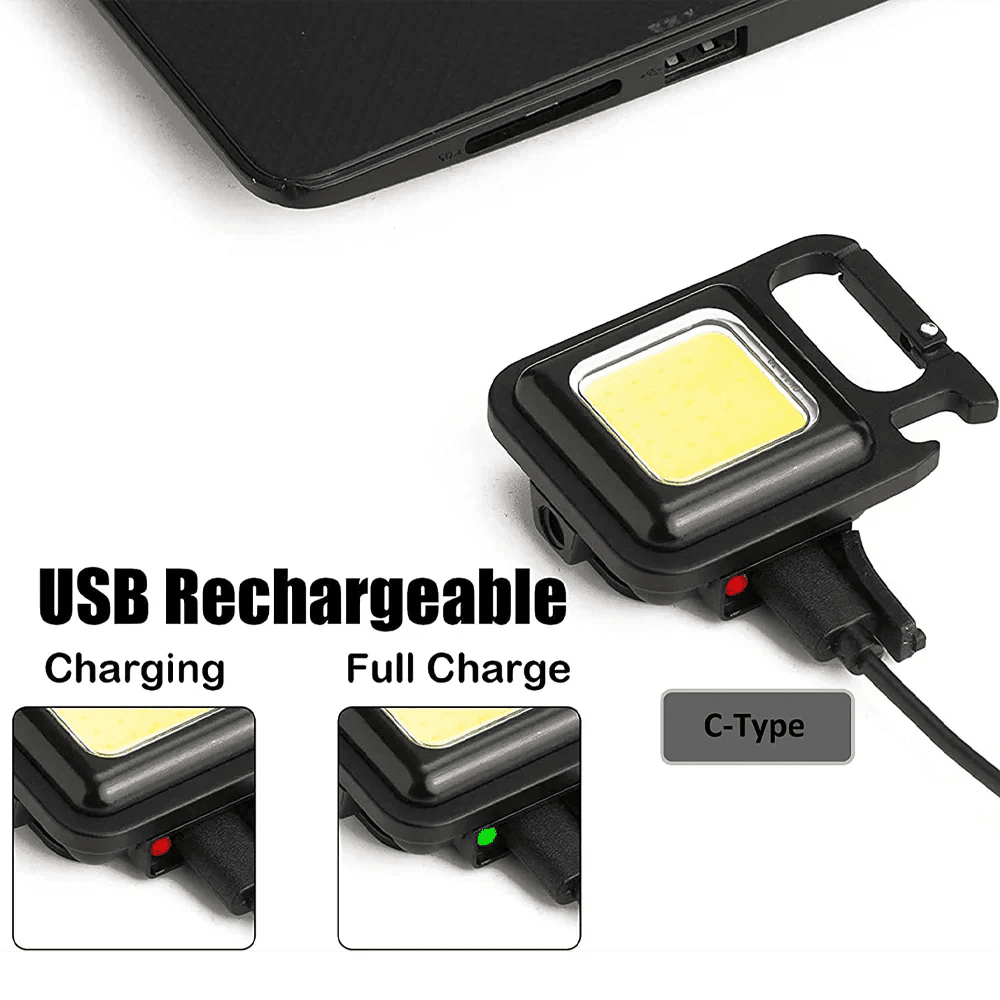 Mini Keychain Flashlights - 4 Light Modes Rechargeable Keychain Light - Rumaisas