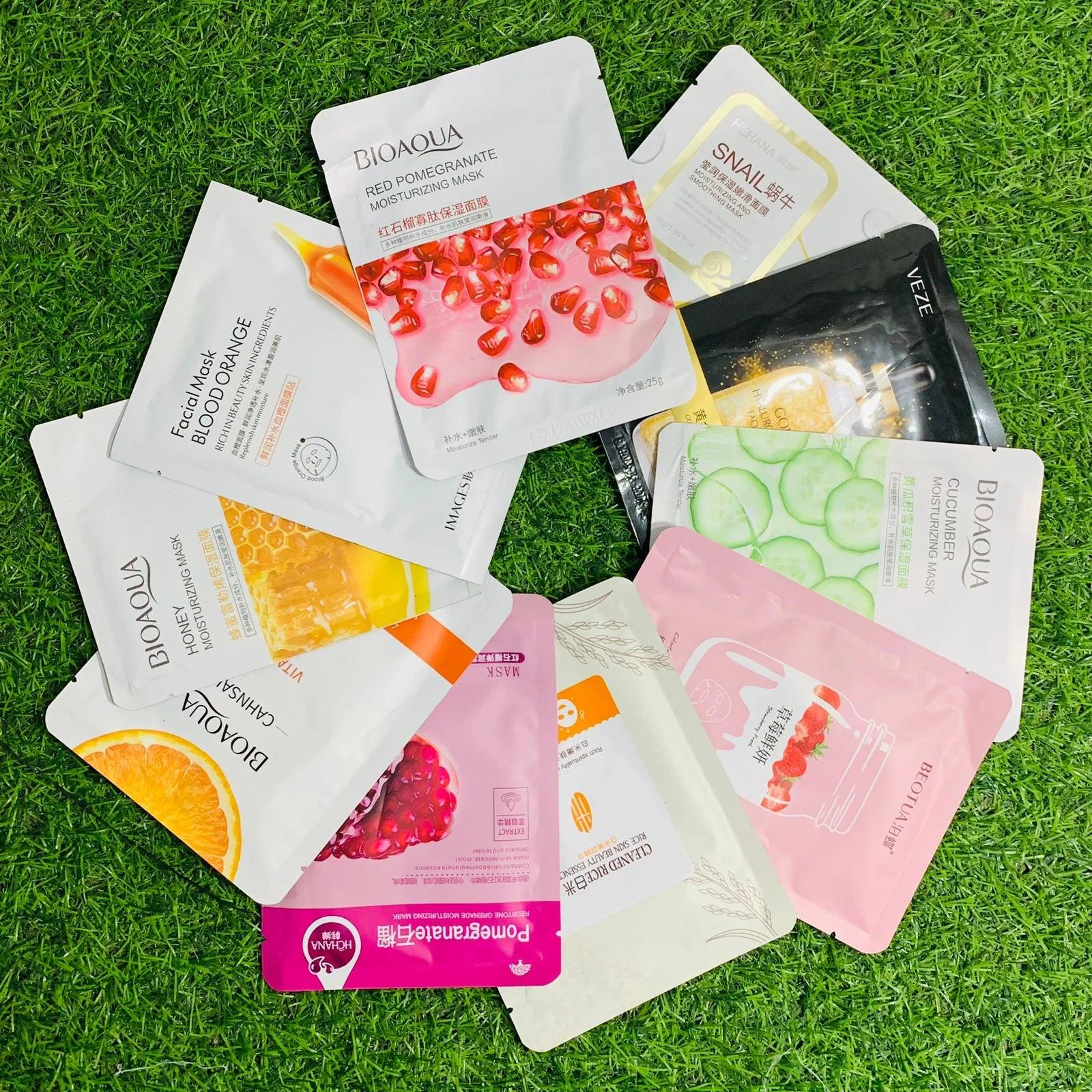 Moisturizing Face Sheet Masks - 10pcs - Rumaisas