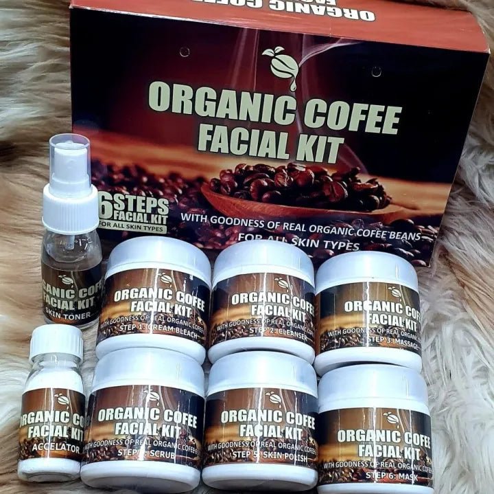 Organic Coffee Skin Whitening Facial kit Pack Of 6 - Rumaisas