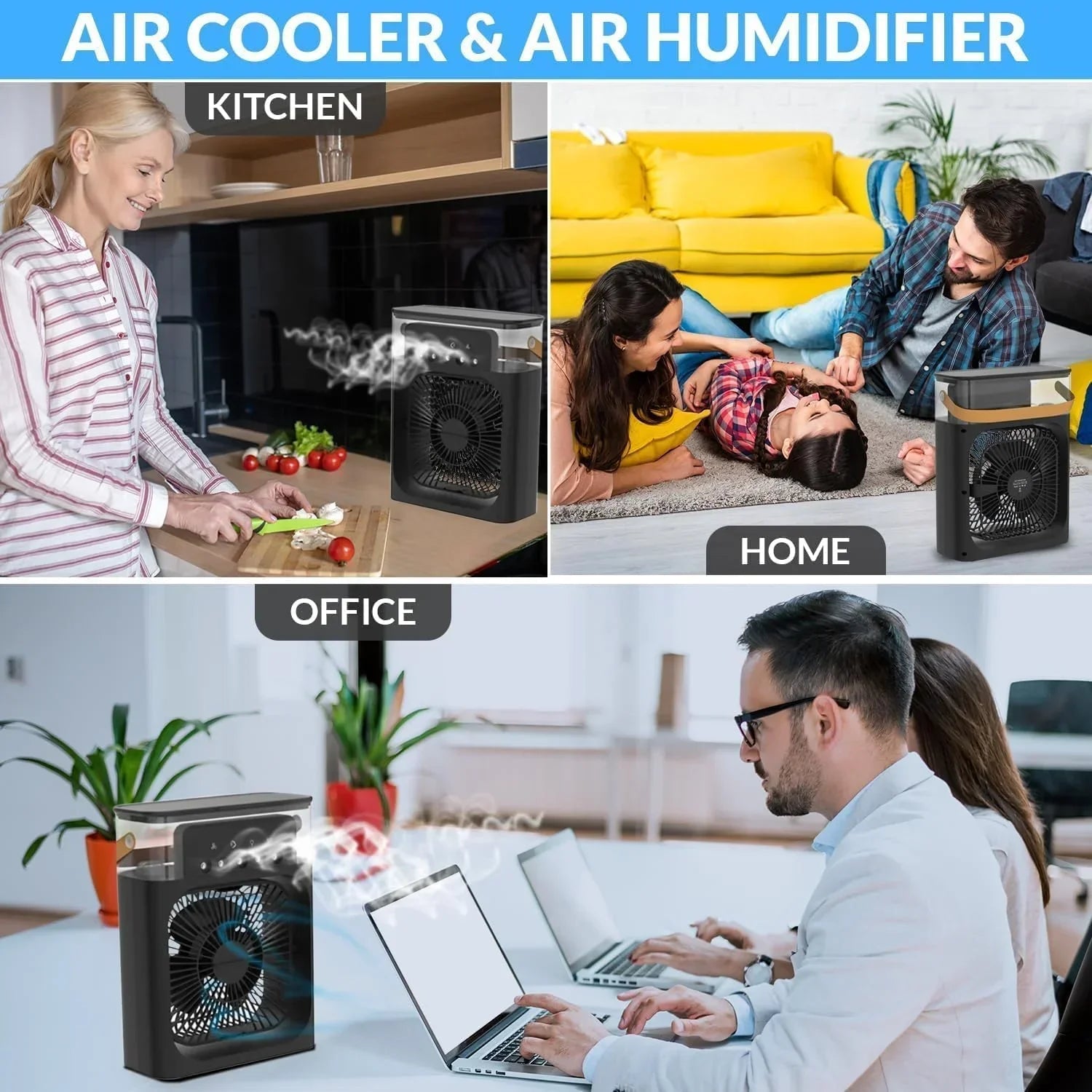 Portable Air Conditioner Fan, 3 In 1 Ice Mist - Rumaisas