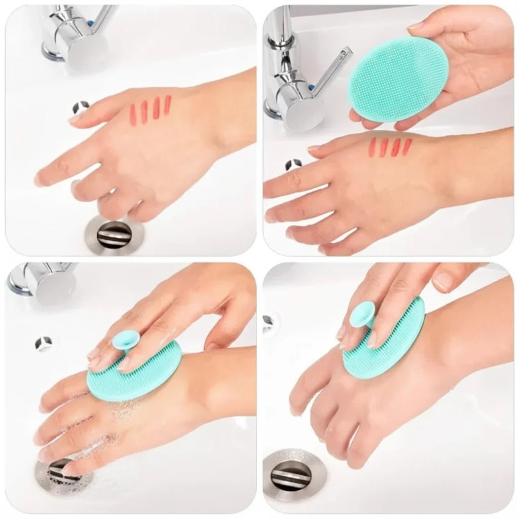 Portable Facial Cleaning Mat Pad Scrubber Silicone Face Cleansing Brush - Rumaisas