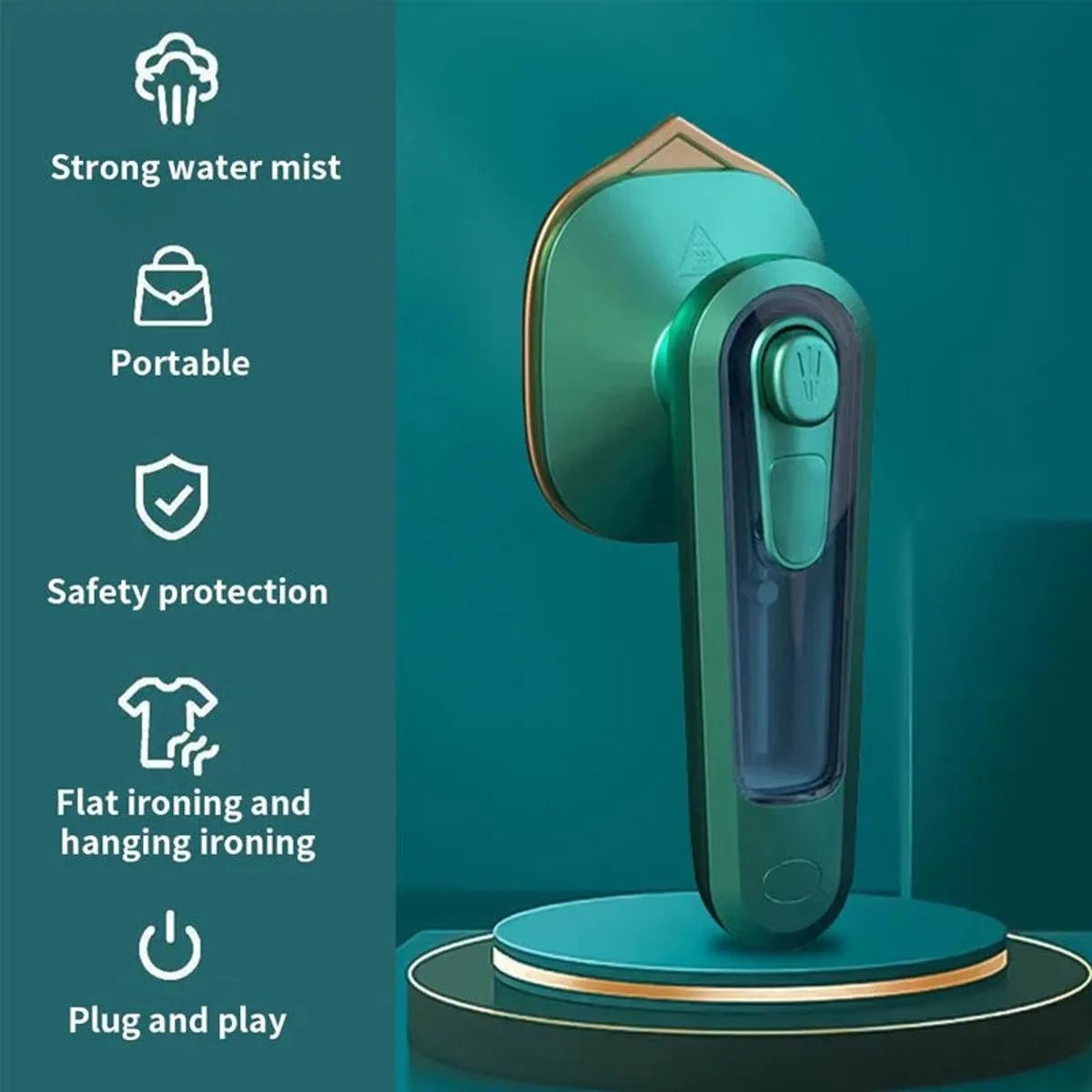 Portable Mini Electric Steam Iron Handheld Garment Steamer - Rumaisas