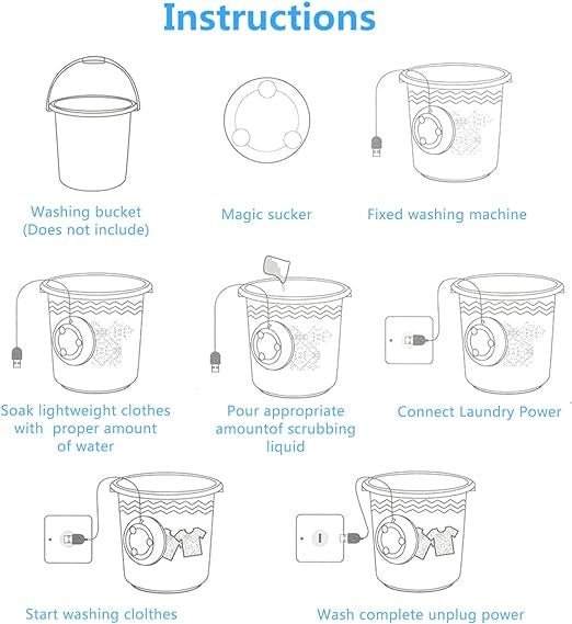Portable Usb Travel Turbo Mini Washer | Ultrasonic Rotating Turbine Washing Machine For Socks Underwear Dishes Clothes - Rumaisas
