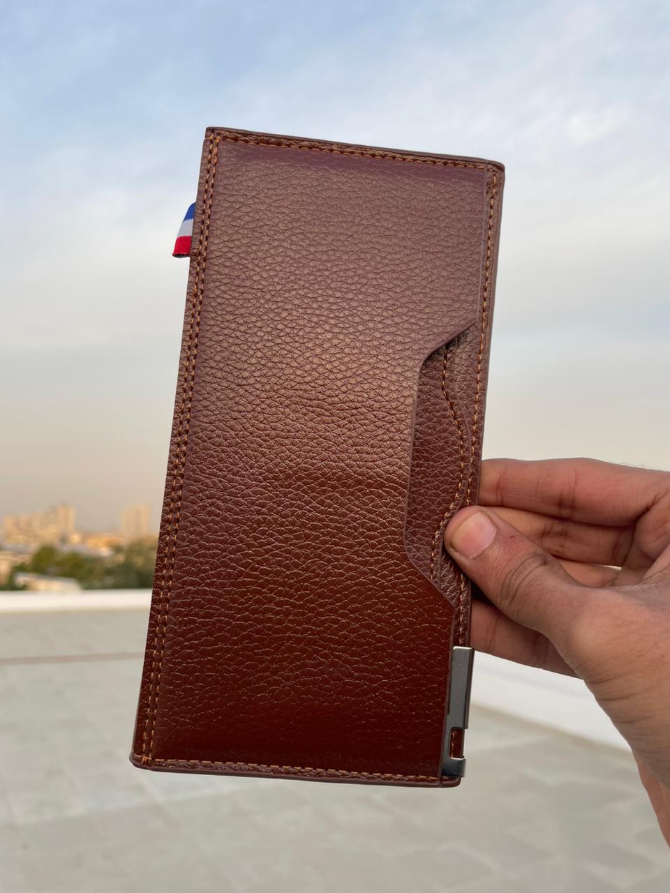 Premium Leather Long Wallet for Men – Extra Card Holder Design - Rumaisas