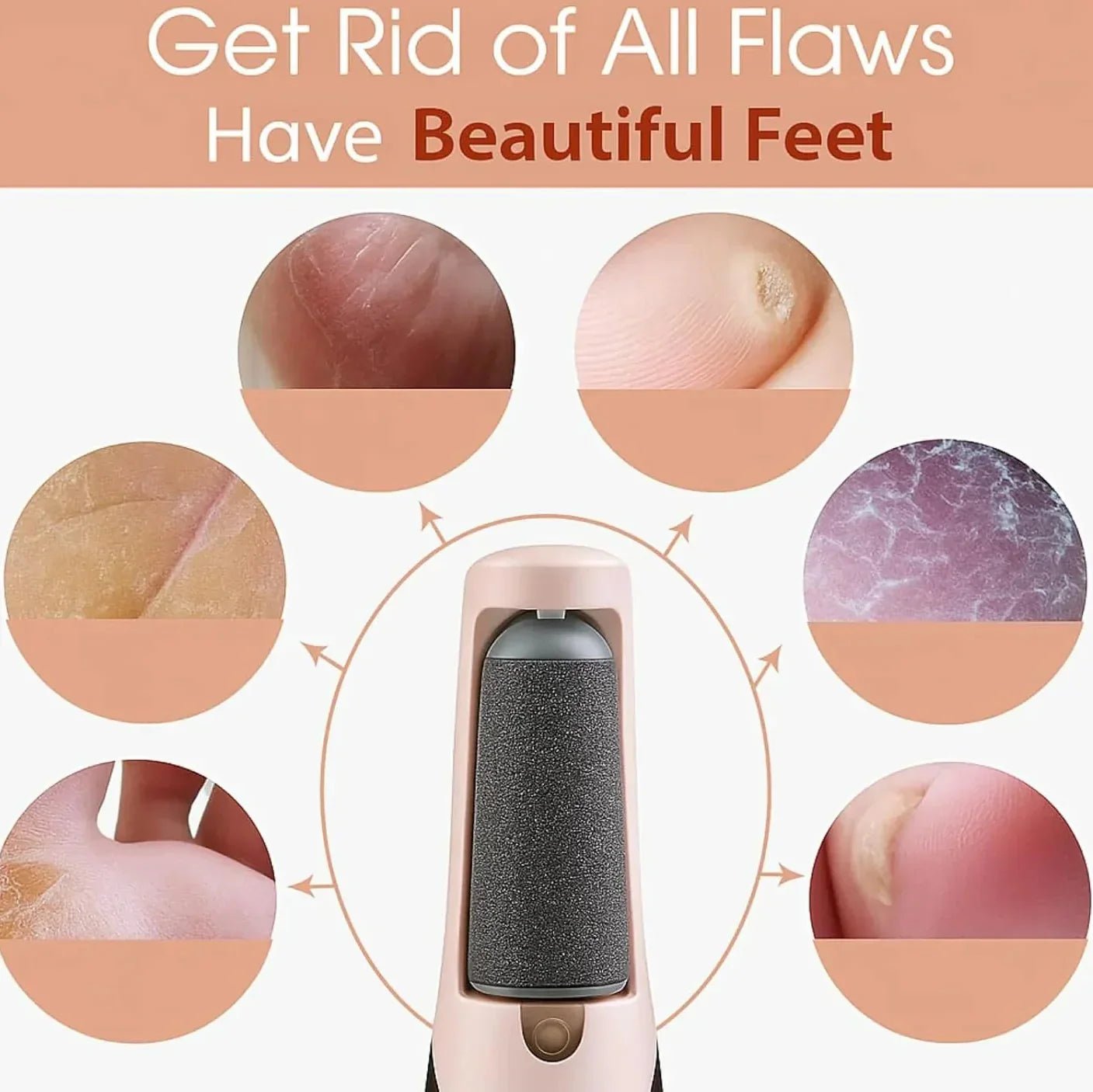 Pretty Girl Pedi Electronic Pedicure Tool – Rechargeable Foot File - Rumaisas