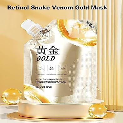 Retinol Snake Venom Gold Mask, - Rumaisas