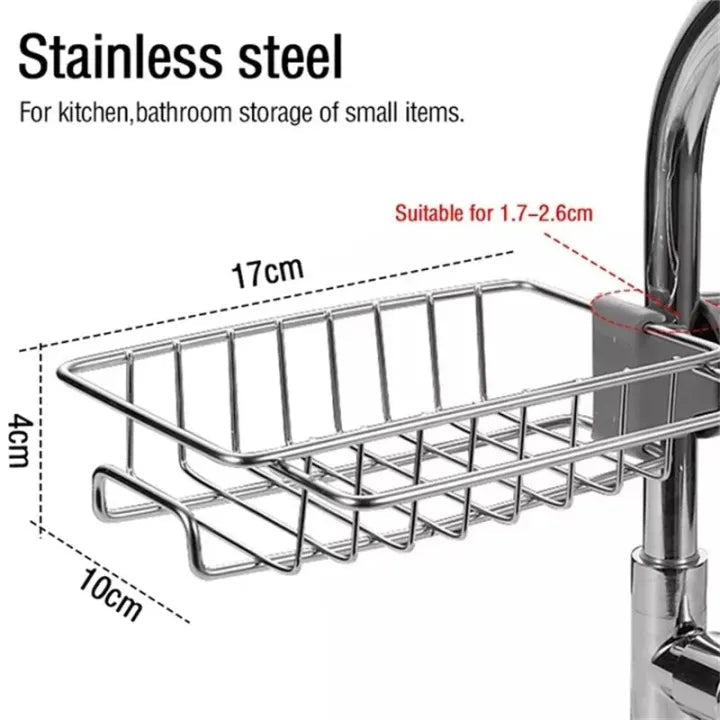 Rotatable Stainless Steel Sink Drainer & Storage Rack - Rumaisas