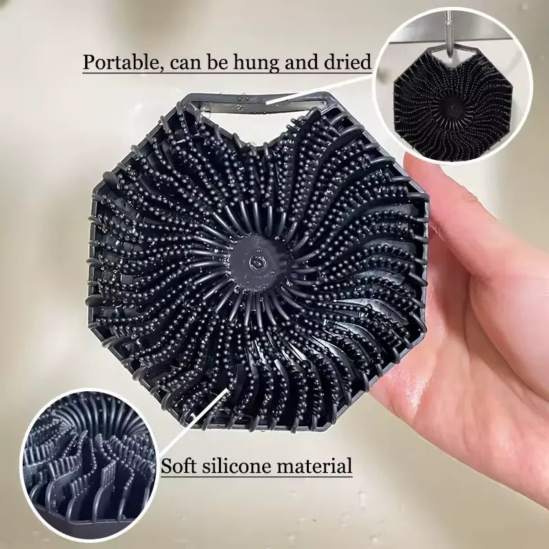 Round Silicone Body Scrubber – Soft Exfoliating Bath & Shower Scrub Brush - Rumaisas