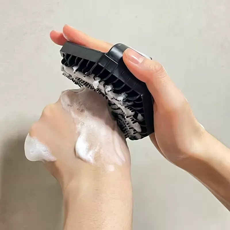 Round Silicone Body Scrubber – Soft Exfoliating Bath & Shower Scrub Brush - Rumaisas