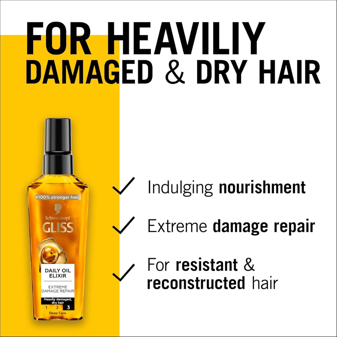 Schwarzkopf Gliss Serum Daily Oil Elixir 75ml - Rumaisas