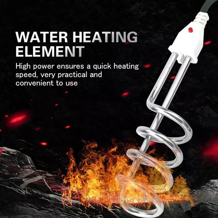 Shockproof Stainless Steel Electric Water Heating Rod 2000W – (اب کرنٹ کا خطرہ نہیں، شاک فری راڈ سے پانی گرم کریں 🔥) - Rumaisas