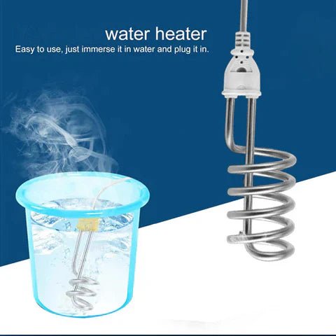 Shockproof Stainless Steel Electric Water Heating Rod 2000W – (اب کرنٹ کا خطرہ نہیں، شاک فری راڈ سے پانی گرم کریں 🔥) - Rumaisas