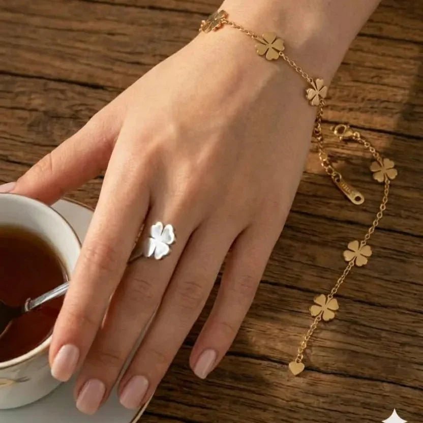 Stainless Steel Flower Bracelet - Rumaisas