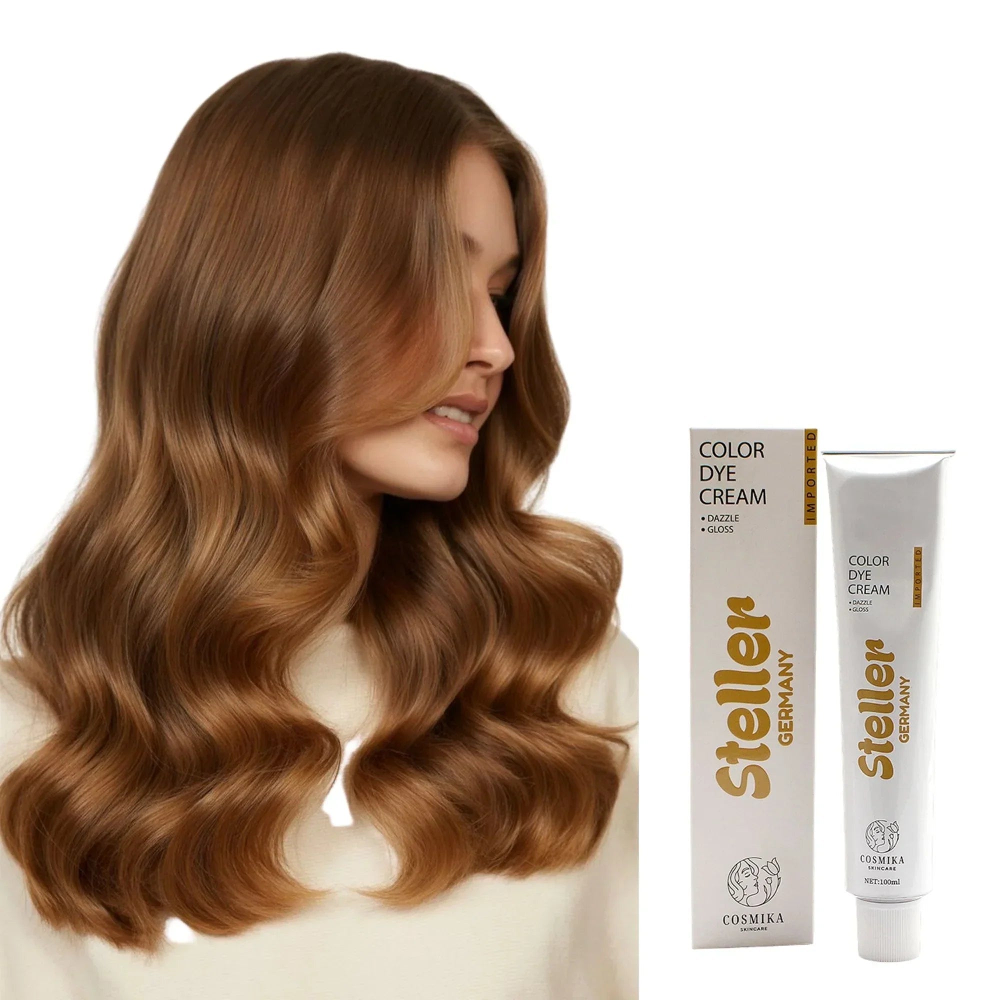 Steller Germany Color Dye Cream - 8/73 Hazelnut Marron - 100ml - Rumaisas