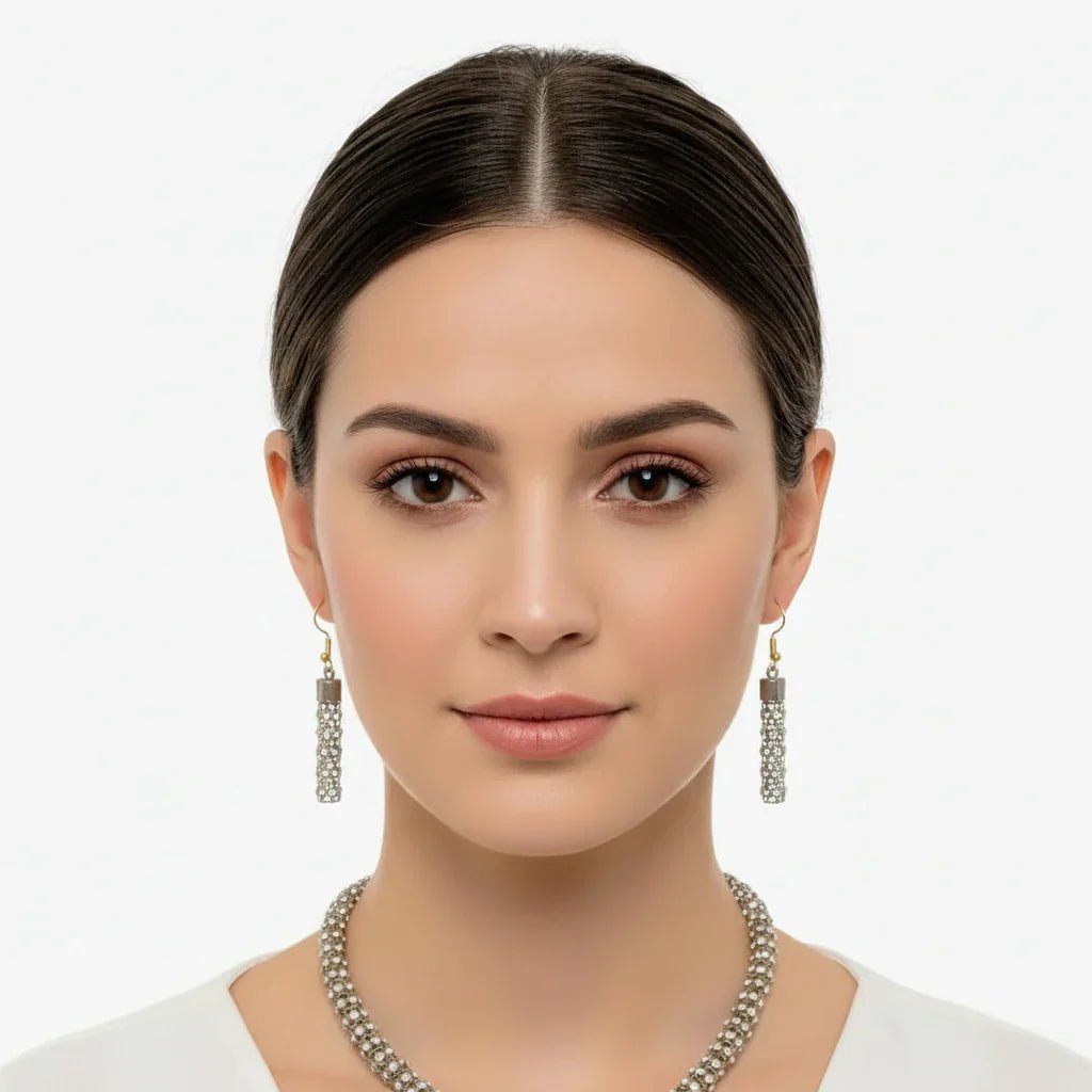 Stone Silver Chain Necklace - Rumaisas