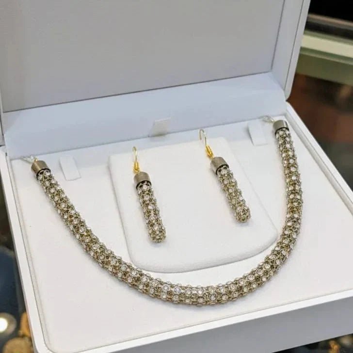 Stone Silver Chain Necklace - Rumaisas