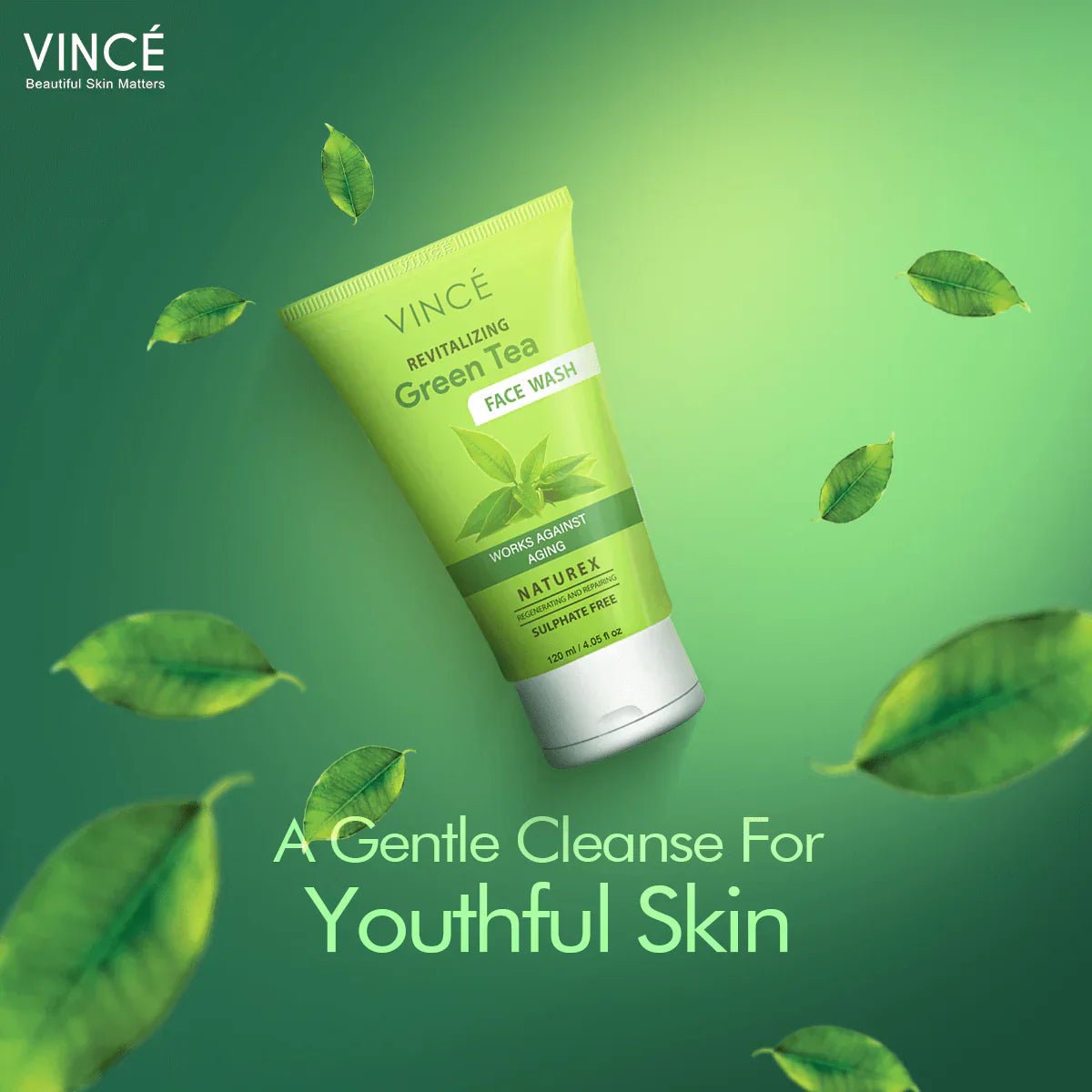 Vince Revitalizing Green Tea Face Wash - 120ml - Rumaisas