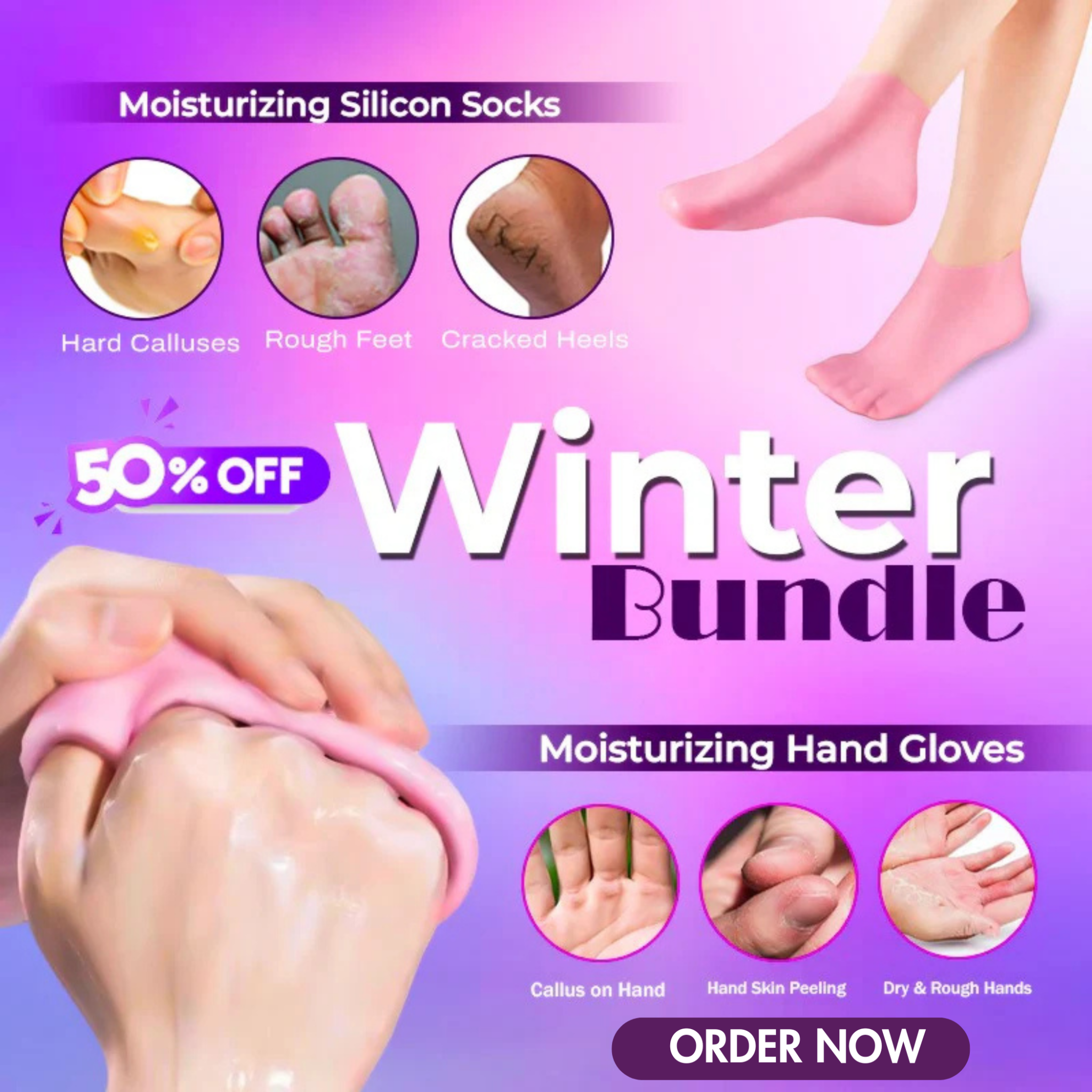 Winter Bundle Silicone Socks+Gloves - Rumaisas