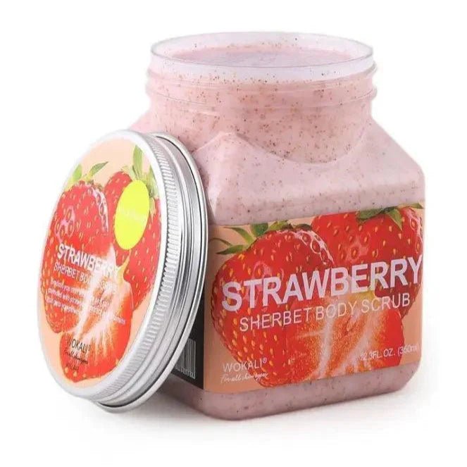 Wokali Sherbet Body Scrub - Strawberry Flavour - 350ml - Rumaisas