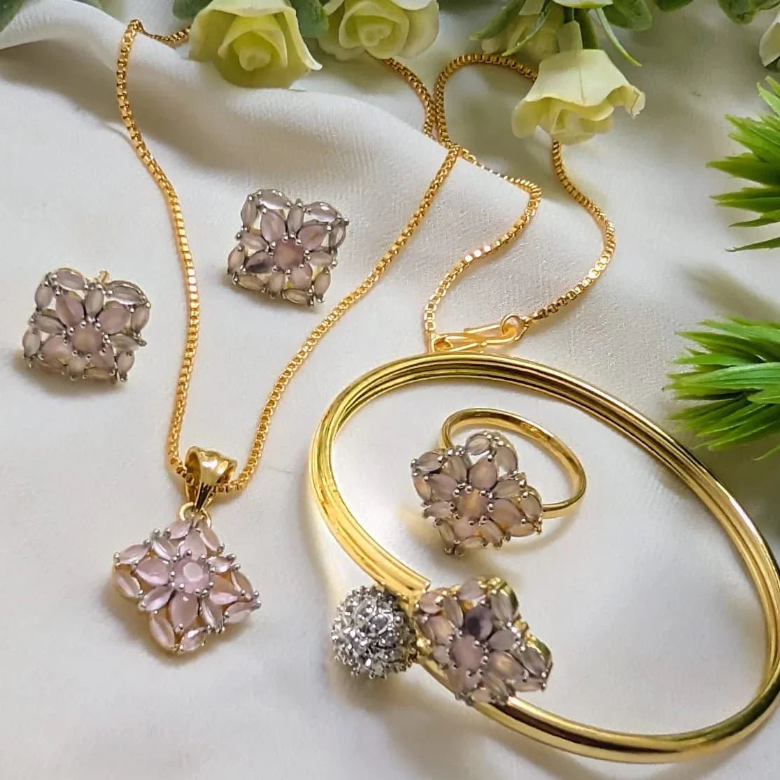 Zircon Combo Set AD – Adjustable Ring & Kara - Rumaisas
